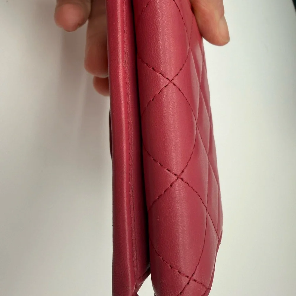 CHANEL Matelasse Classic Small Flap Wallet Tri-fold Pink - Picture 8 of 15